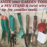 organize garden tools idea