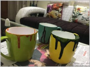 paint tea cups indoor plants